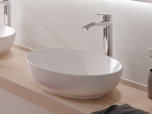 Керамическая столешница овальная раковина