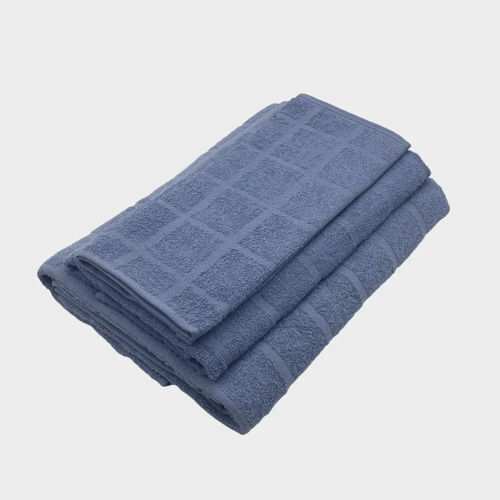 Набор махровых полотенец Belezza Мельбурн 30x50 см 50x90 см 70x130 см цвет синий STLM-2106272 - Вид №1