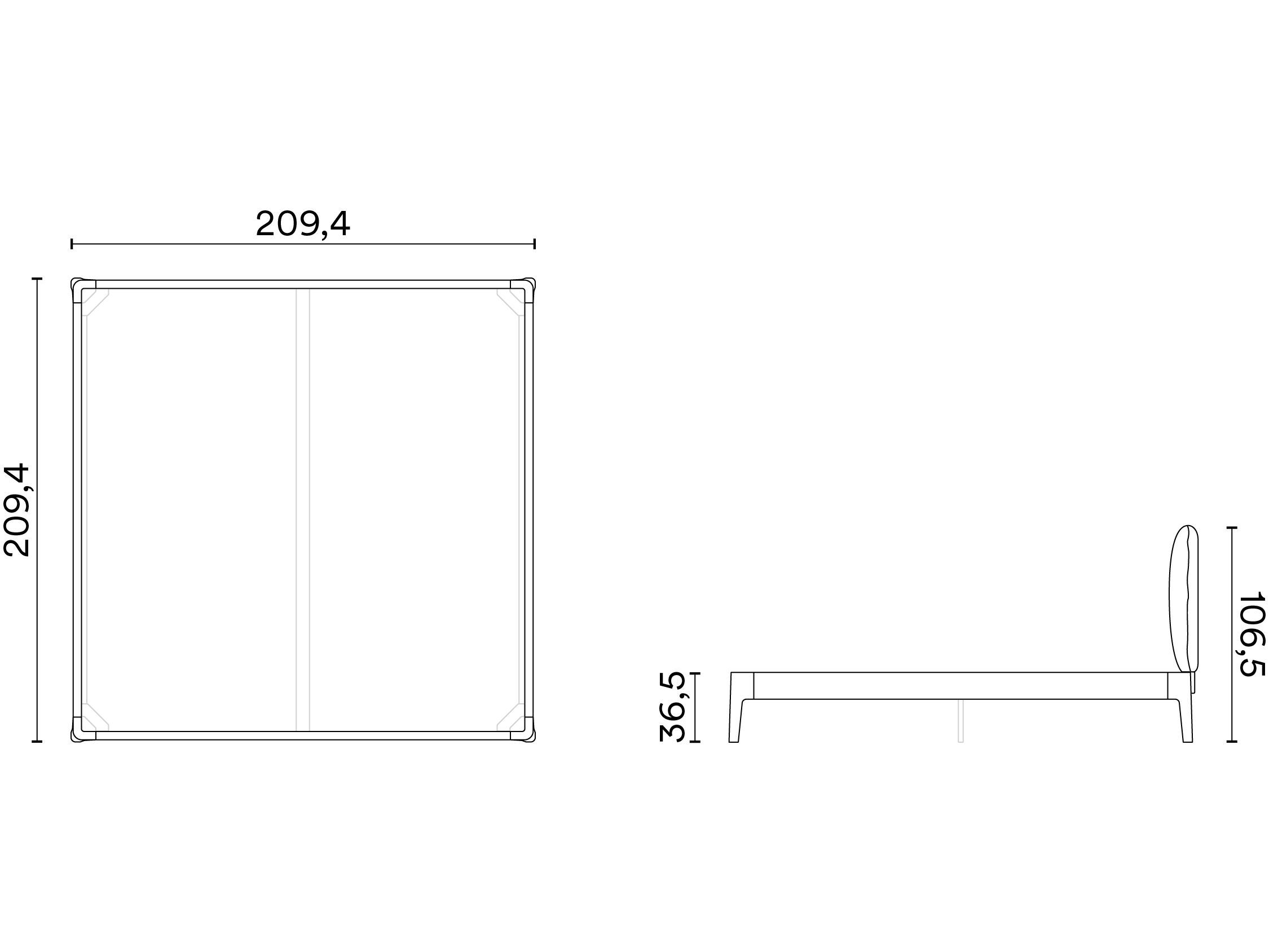 Деревянная двуспальная кровать Noah Living белье ARCH-00050929 - Вид №22