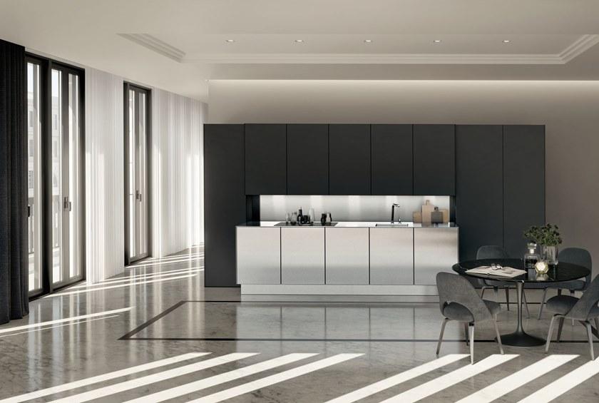 SieMatic Линейная кухня из стали и дерева sun-id-1423593 - Вид №1