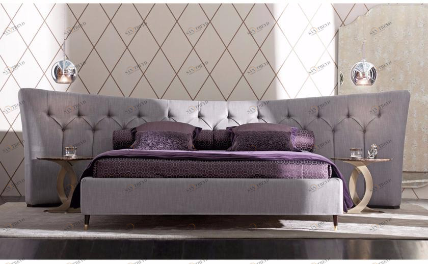 OPERA CONTEMPORARY Двуспальная кровать с тафтинговым изголовьем Butterfly sun-id-1501927