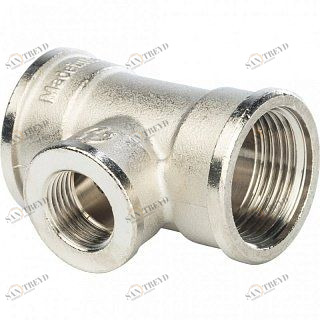 Тройник переходной ВР 1х1/2х1" никель STOUT SFT0022001121