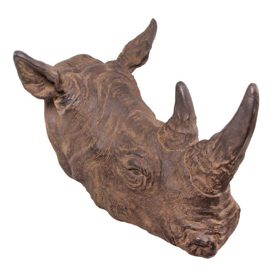 Статуэтка декоративная коричневая Rhino Head PUSHA PUSHA 062716 Коричневый  - Вид №1