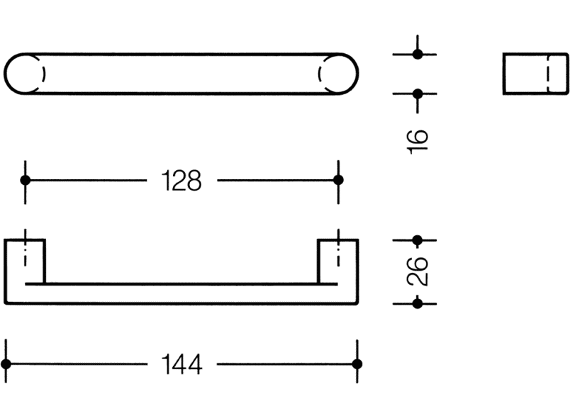 548.17B128.4 мебельные ручки HEWI USA Produkte  - Вид №16