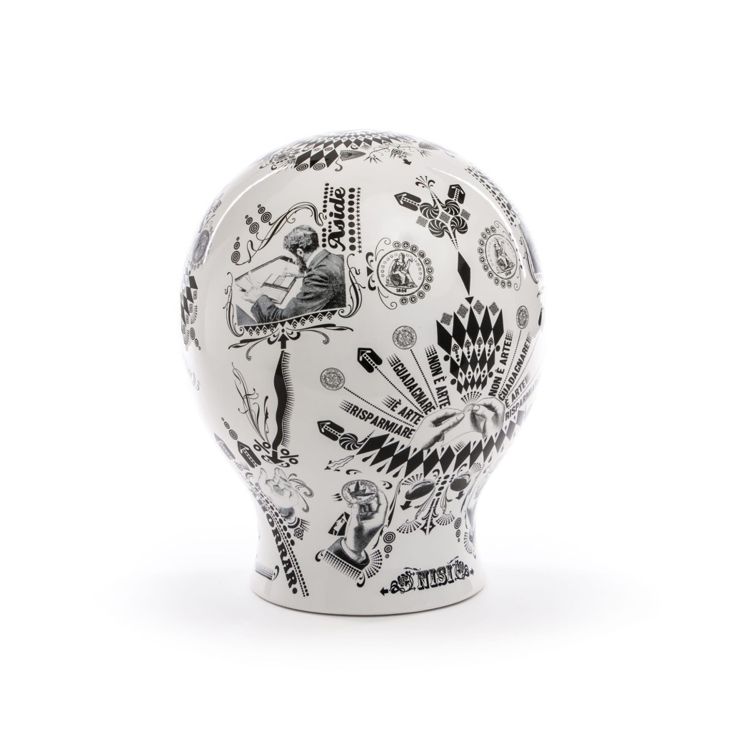 Копилка фарфоровая черно-белая By Petrantoni SELETTI  00-3883238 Белый;черный  - Вид №3