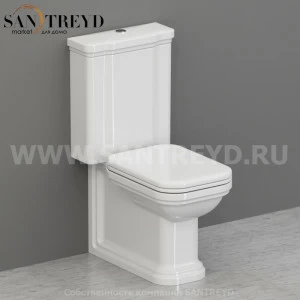 411701 Компакт унитаз с бачком Белый Kerasan Waldorf Италия