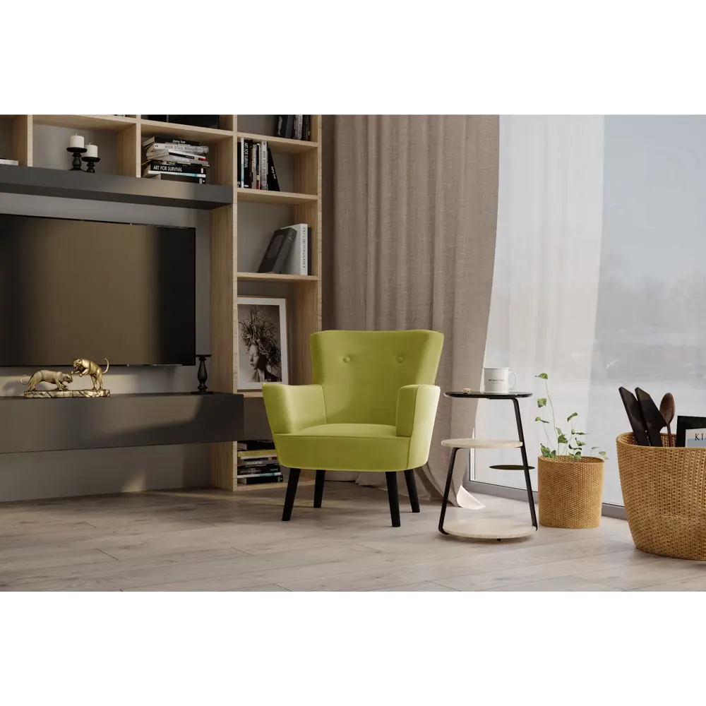 Кресло полиэстер Seasons Вилли 77x86x76 см цвет желтый 85151531 STLM-2043911  - Вид №2