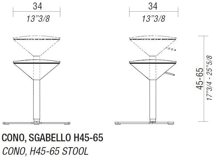 ESTEL GROUP Низкий табурет с регулируемой высотой Cono sun-id-1437582 - Вид №8