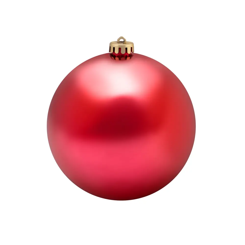 Елочный шар ø20 см пластик красный матовый Santreyd STLM-2126467