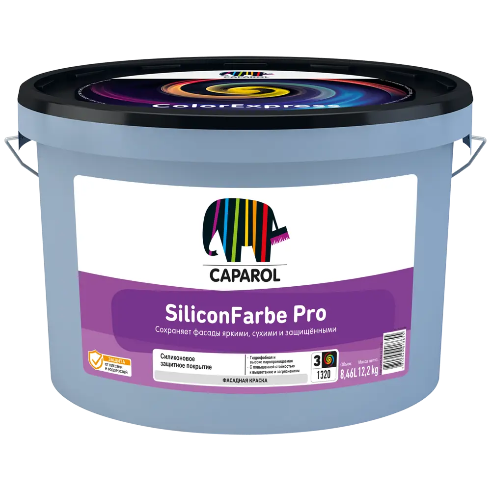 Краска фасадная Caparol Silicon Farbe Pro База 3 цвет прозрачный 8.46 л 88234360 STLM-2014343 