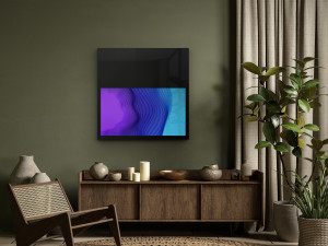 Прямоугольное настенное зеркало со встроенным отсеком для телевизора с антибликовым покрытием