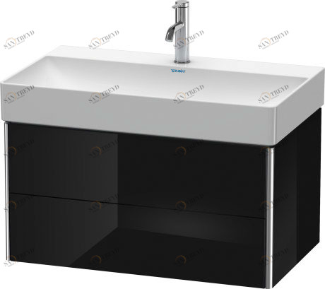 XS416204040 Тумбочка подвесная XSquare #XS4162 784 x 460 мм Черный глянцевый лак Duravit
