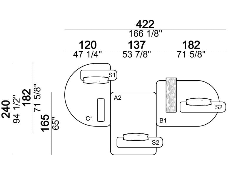 2-местный тканевый диван Arketipo BACK PACK ARCH-00107213 - Вид №5