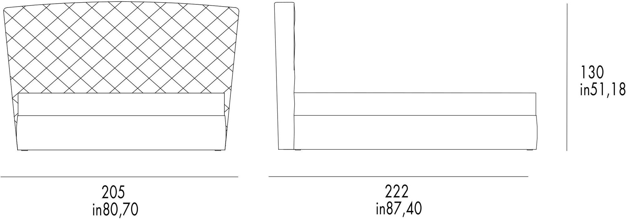Grilli Двуспальная кровать с тафтинговым изголовьем  390107  - Вид №2