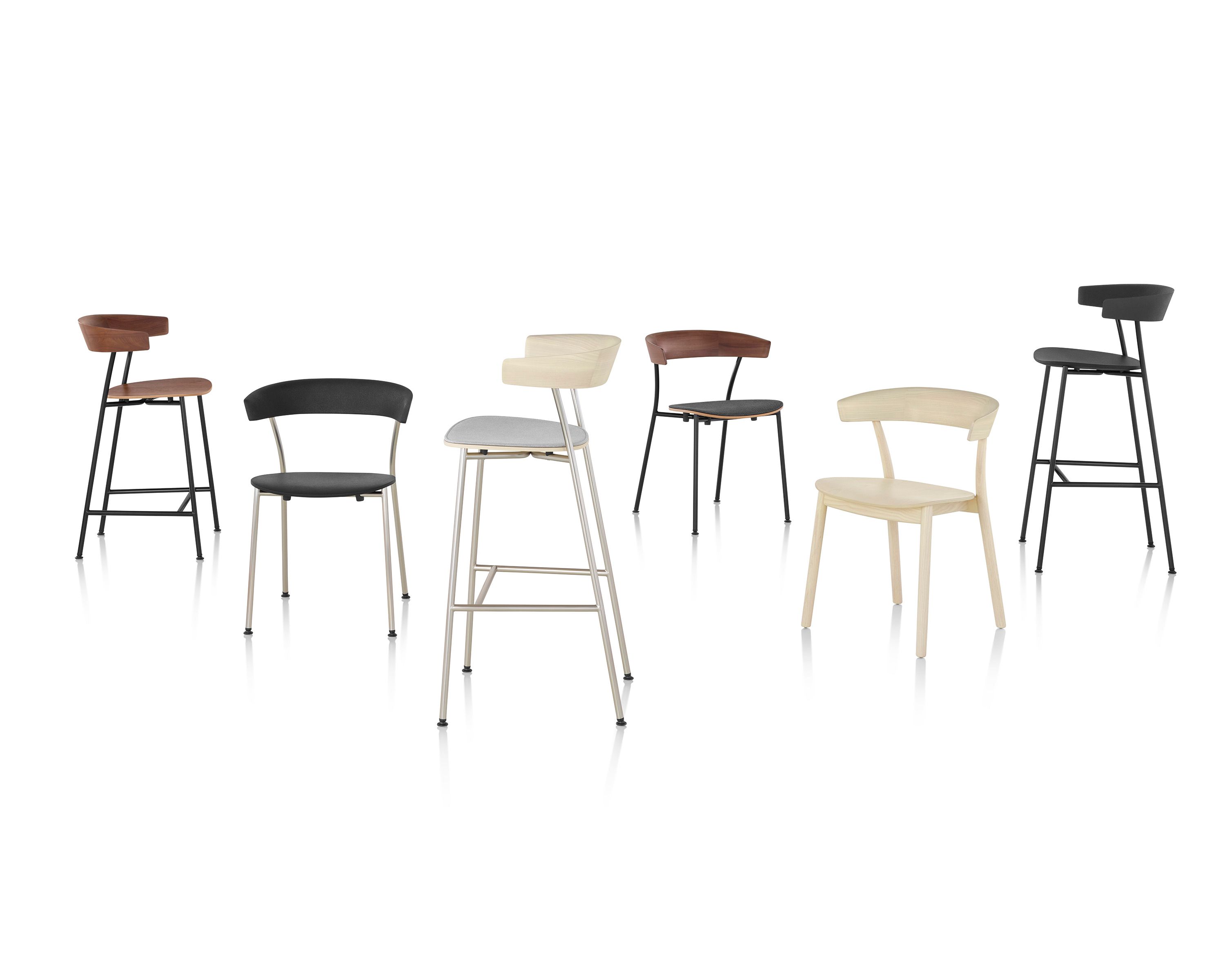 Стул со встроенной подушкой и деревянным или металлическим основанием Herman Miller Leeway ARCH-00054458 - Вид №5