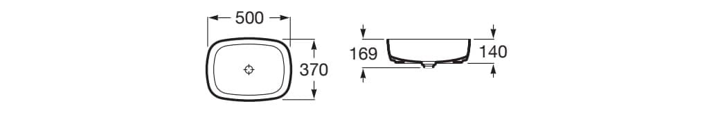 Керамическая раковина с одной столешницей Roca Inspira ARCH-00138816 - Вид №4