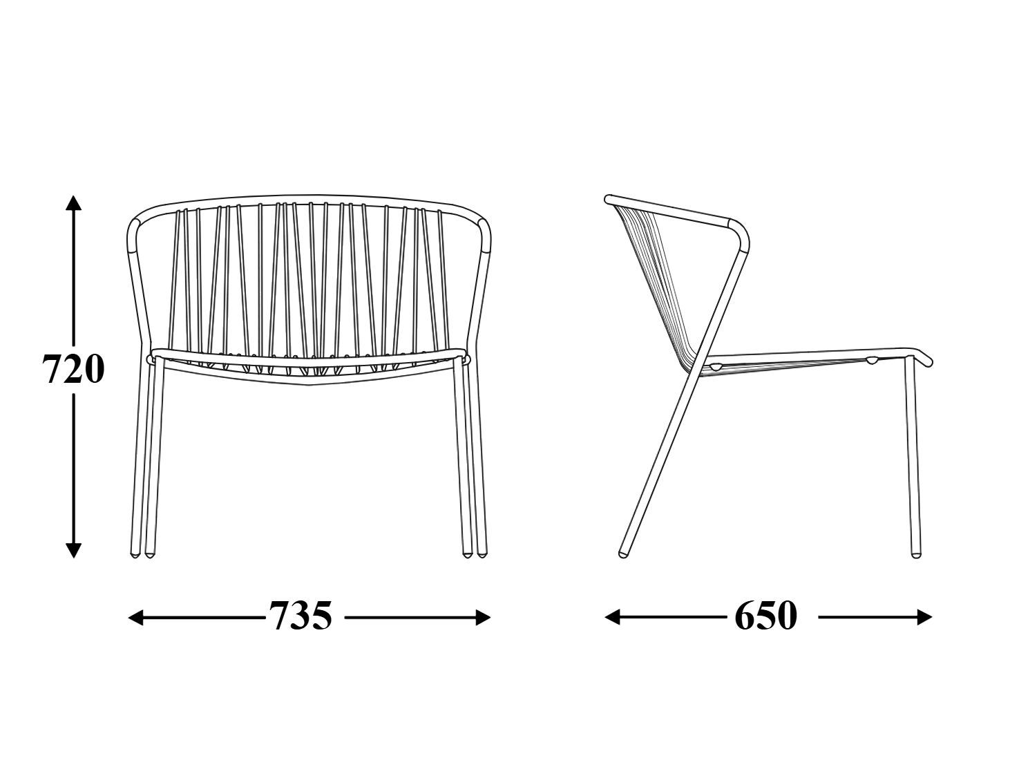 Стул для сада с порошковым покрытием MDD Bris ARCH-00109696 - Вид №5