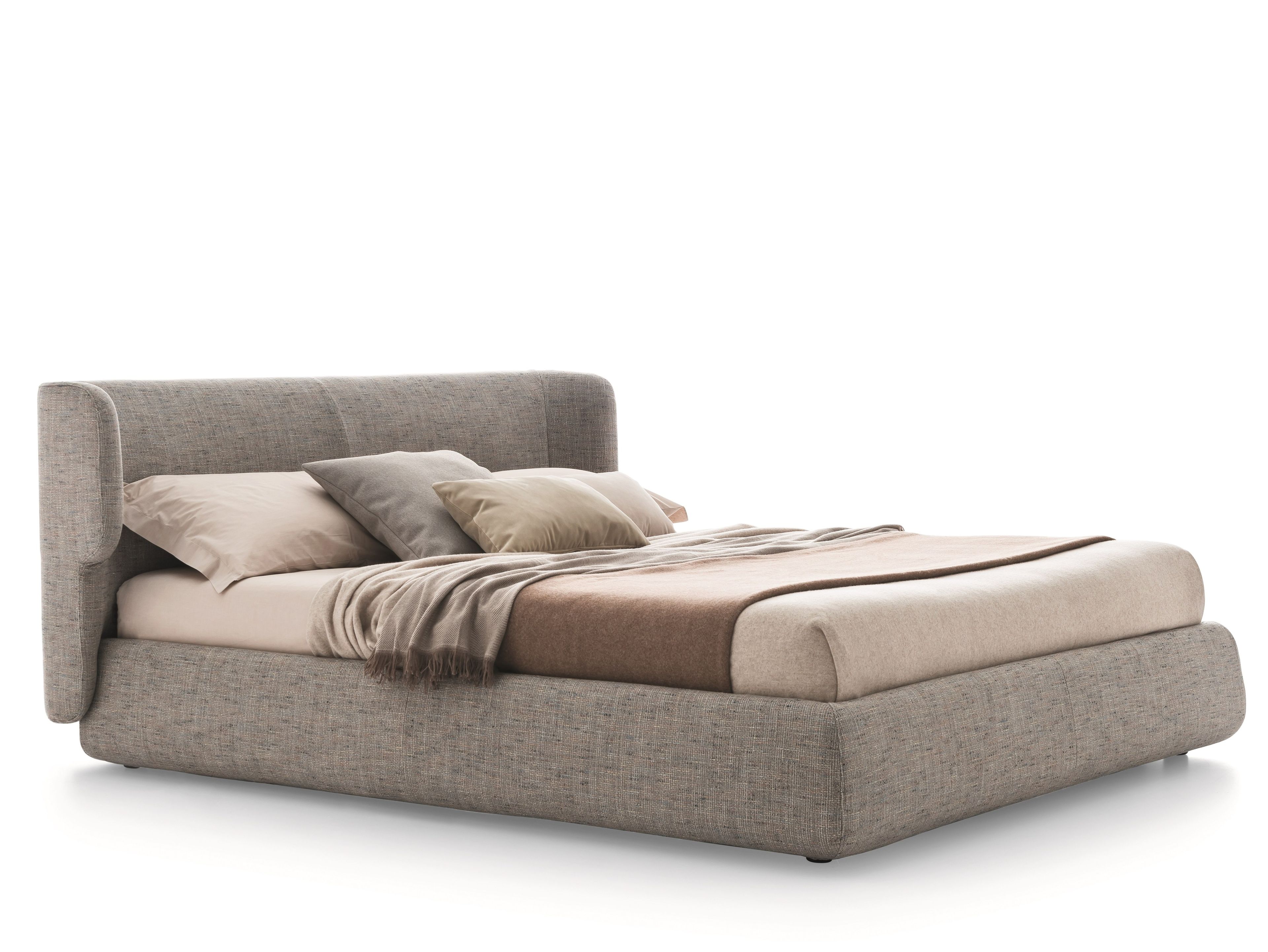 Двуспальная кровать для хранения ткани с мягким изголовьем Ditre Italia ARCH-00137552
