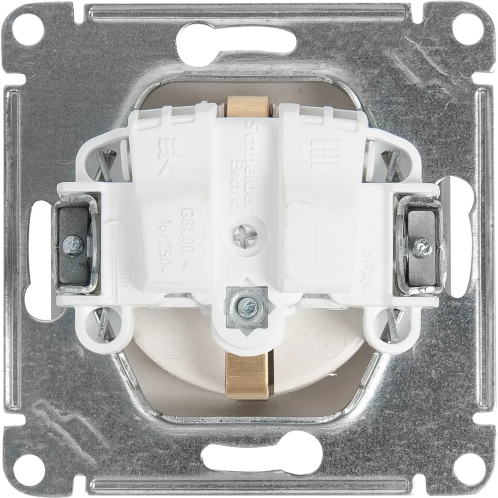 Розетка встраиваемая Systeme Electric Glossa с заземлением со шторками цвет платина STLM-2115836 - Вид №3