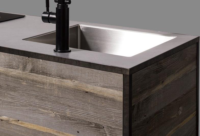 sanwacompany Мини-кухня из дерева без ручек Pattina sun-id-1489879 - Вид №5