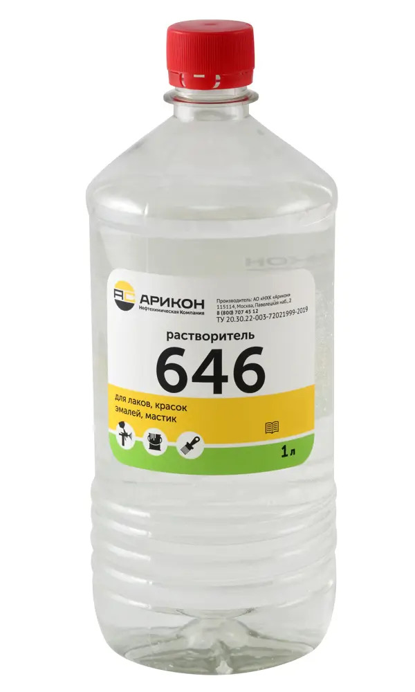 Растворитель АРИКОН Р-646 для лакокрасочных материалов 1 л 82684509