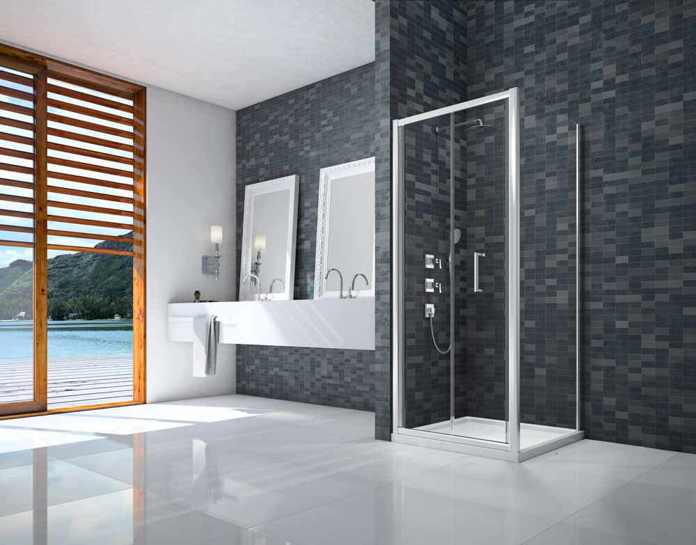 Дверь в нишу DWH00E0 Merlyn Ionic Хромированный  - Вид №1