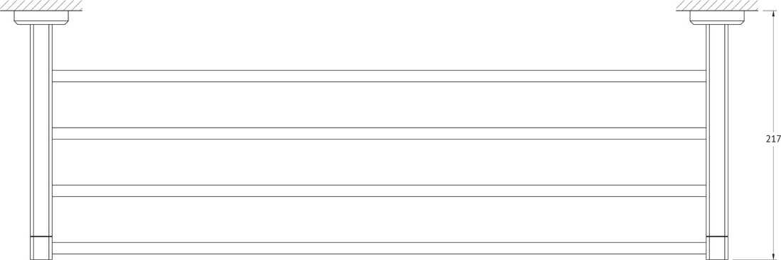 998160 Полка для полотенец со штангой 60 cm ARTWELLE Hagel - Вид №1
