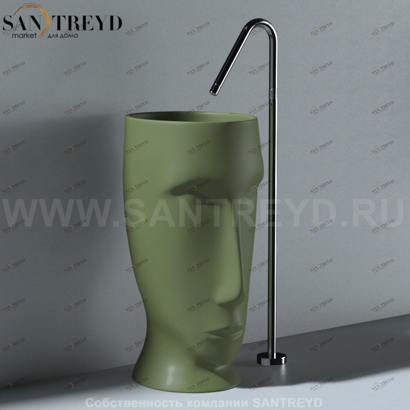 4741K11 Напольная раковина стоящая круглая Kerasan Artwork