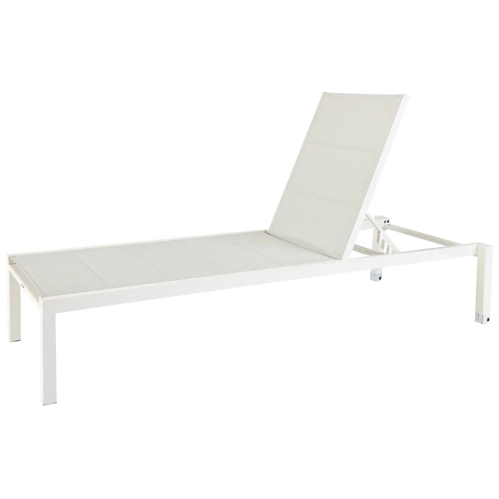 Шезлонг Naterial Aquila II 200x36x75 см алюминий/текстилен белый STLM-2064721 - Вид №1