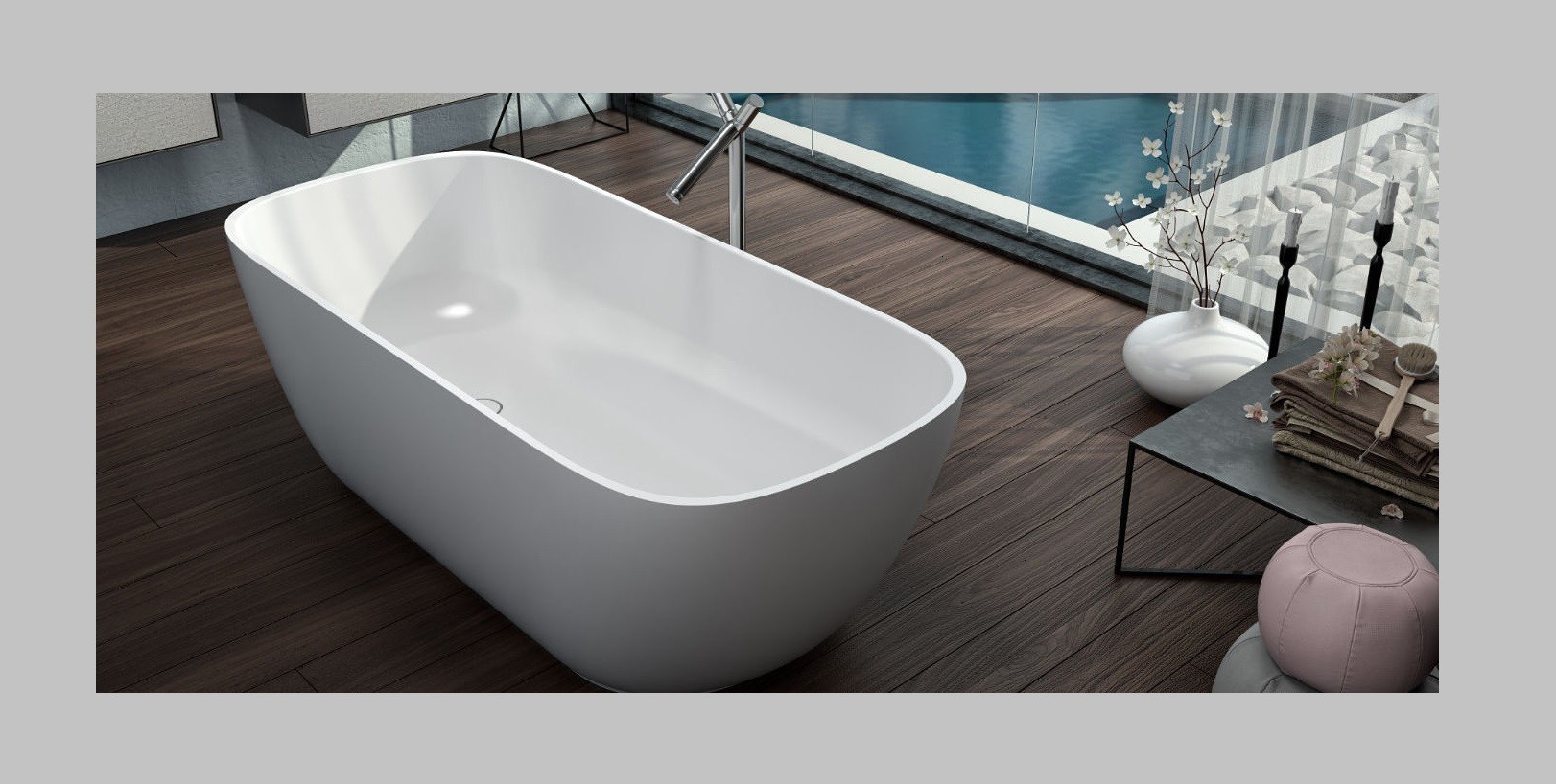 Ванна из искусственного камня Kerrock Gloria 00948 WHITE Словения Kolpa-San - Вид №1