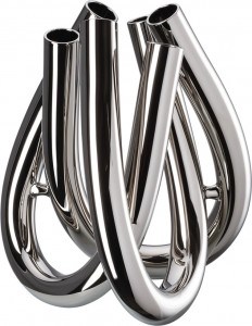 10640593 Rosenthal Ваза Rosenthal Триу 22см, хрусталь, серебряная Хрусталь