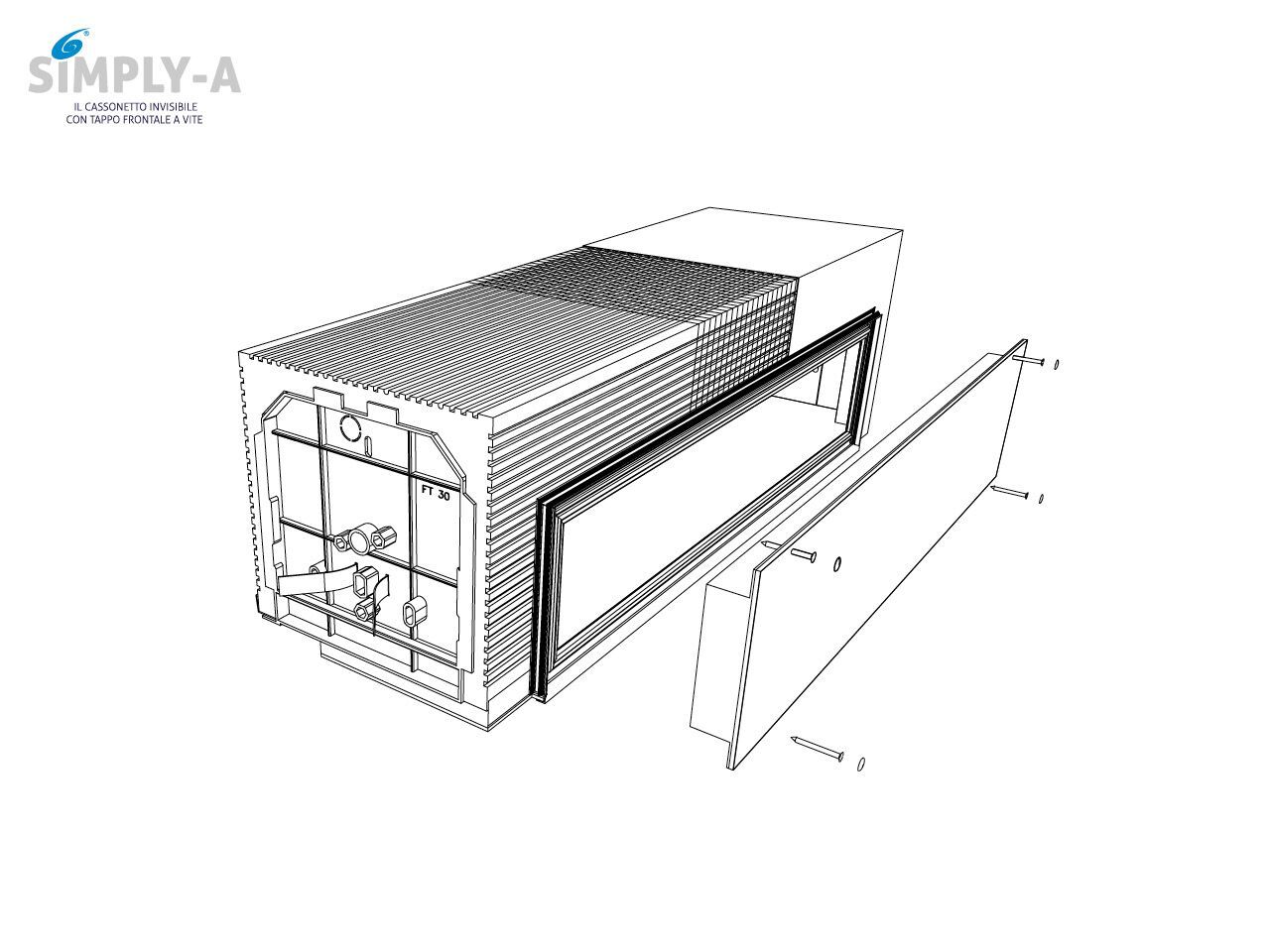 Сборный мусорный контейнер для рольставней Sei System SIMPLY A ARCH-00035830 - Вид №2
