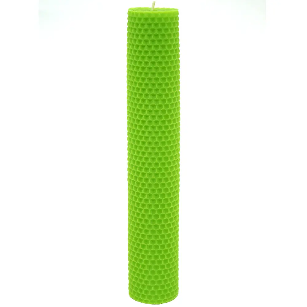 Свеча вощинная цилиндр желто-зеленая 4x26 см EVIS STLM-2064149