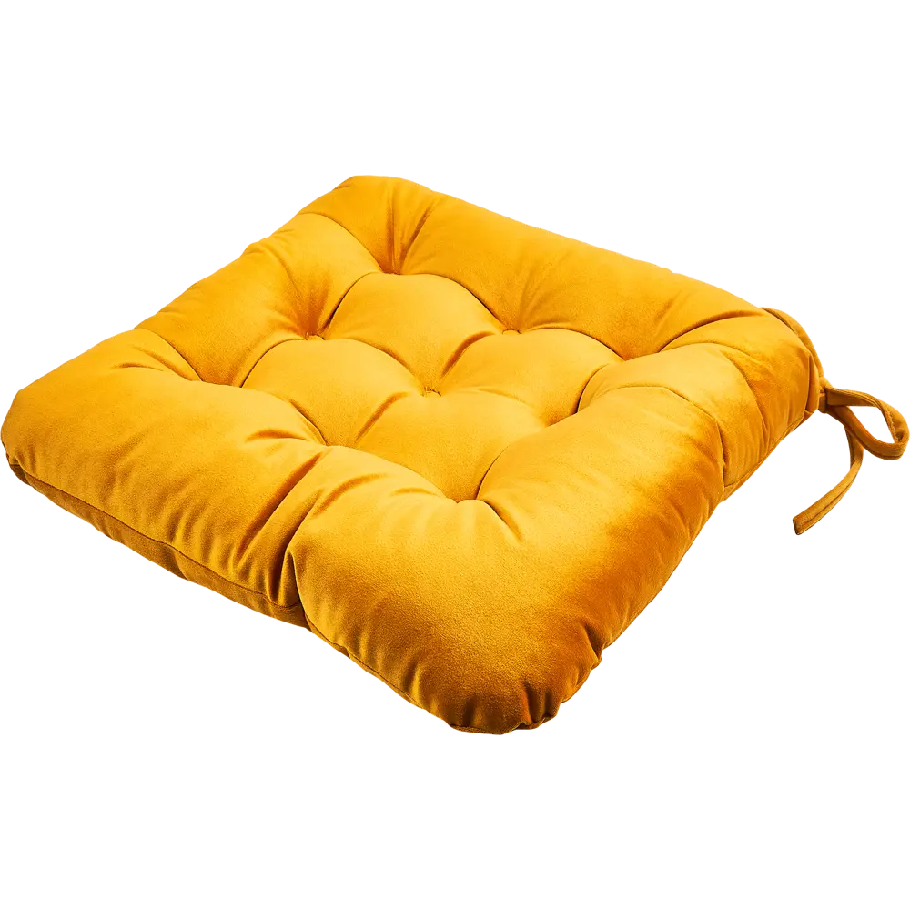 LINEN WAY Подушка для стула Solemio 1 - бархатный комфорт в солнечном цвете 89337715 STLM-1054320 - Вид №1
