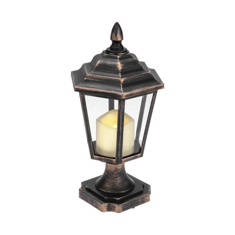 88659116 Фонарь декоративный со свечкой 1 светодиод 31 см цвет черный STLM-0952464 Santreyd  - Вид №4