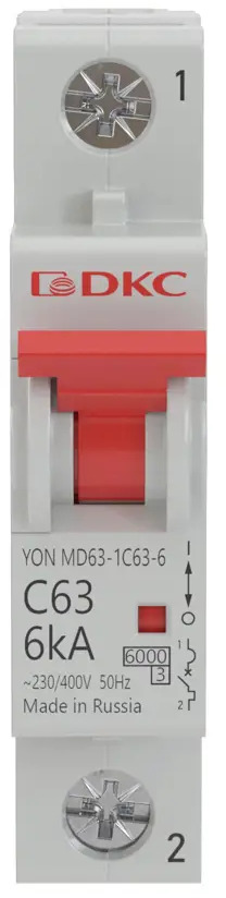 Автоматический выключатель DKC YON MD63 1P для надежной защиты сети 84598665