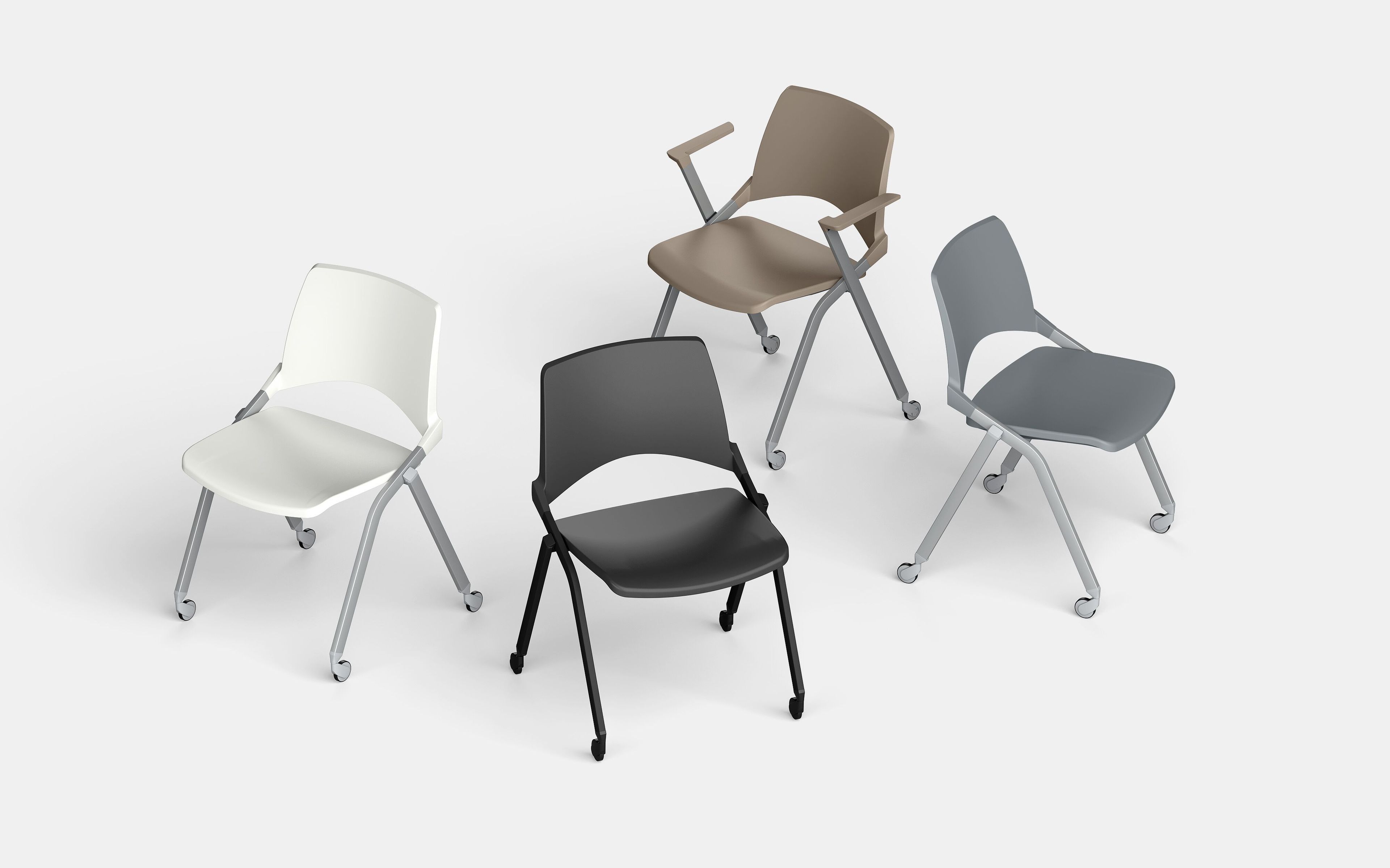 Полипропиленовый стул для конференций с подлокотниками IBEBI Oplà ARCH-00018340