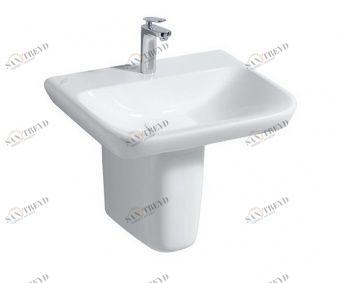 125465000 Подвесная раковина настенная прямоугольная Keramag 