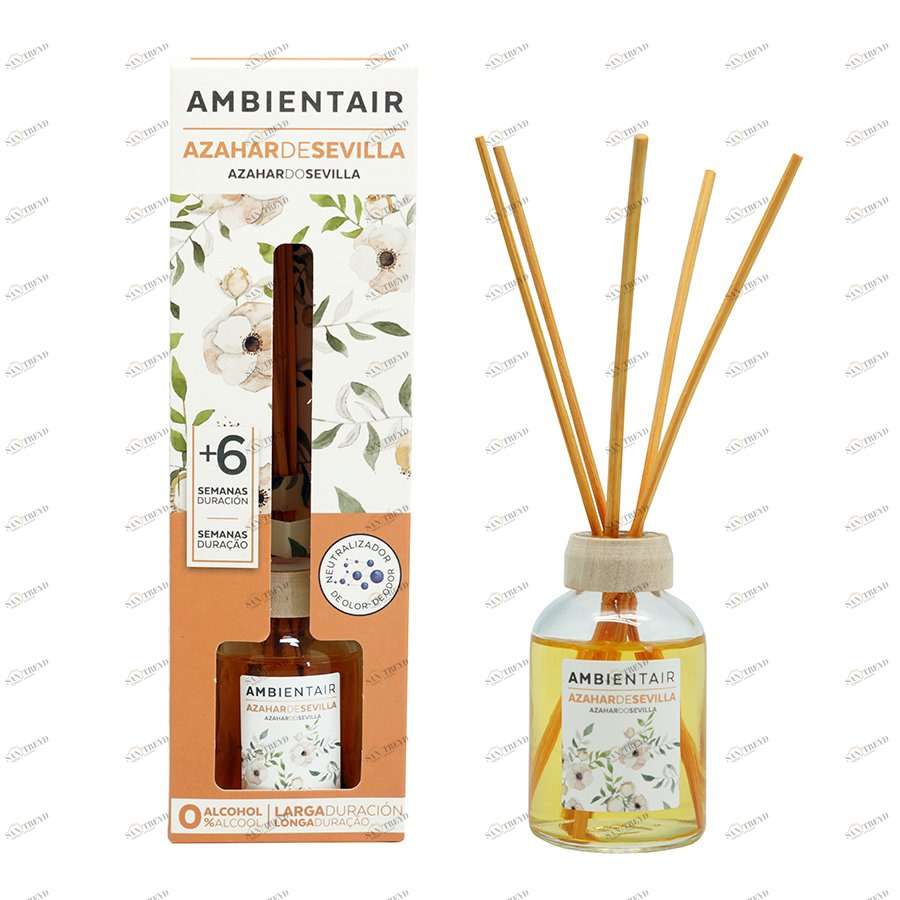 Диффузор ароматический 50 мл "Цветки апельсина из Севильи" AMBIENTAIR  00-3881133 Оранжевый 