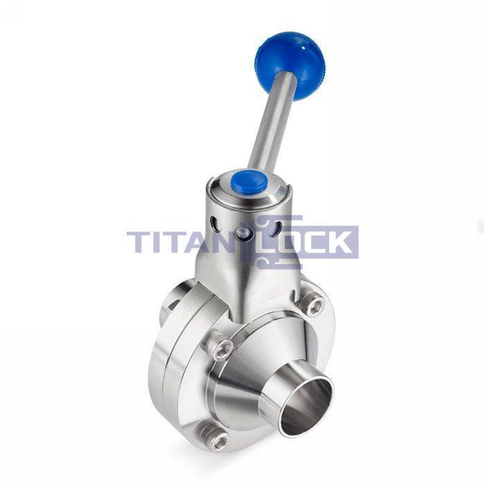 Кран шаровый нержавеющий (AISI304) DN65, типа сварка-сварка, DIN TLHBV065WDS TITAN LOCK  - Вид №4