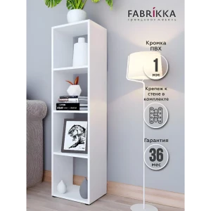 91948575 Стеллаж для ванной Fabrikka 35x136x29 см нагрузка до 20 кг лдсп цвет белый STLM-1512998