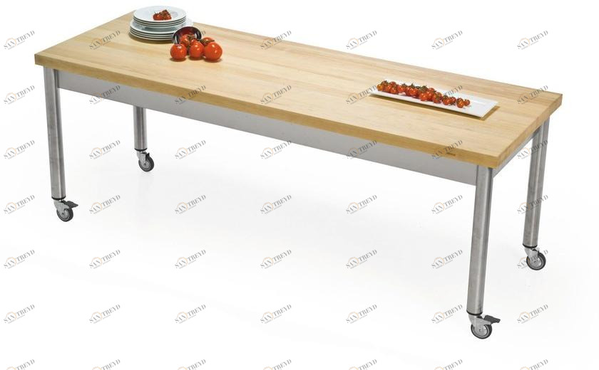 JOKODOMUS Прямоугольный деревянный стол на колесиках Auxilium 696111