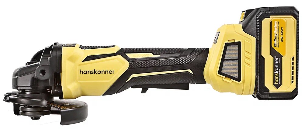 Углошлифовальная машина (УШМ) Hanskonner HAG1812E 1BatterySystem 18V 9157059 STDN-0008765 - Вид №6