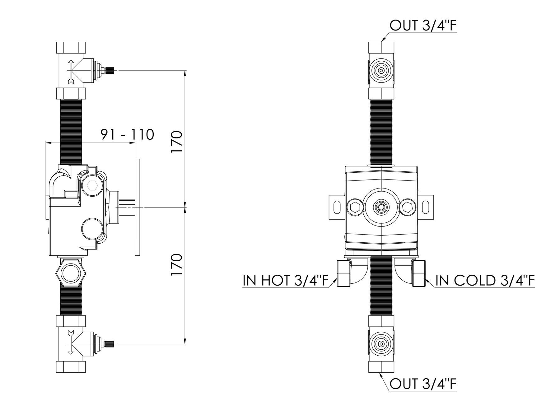 Смеситель для душа с 3 отверстиями rvb POLO CLUB ARCH-00141666 - Вид №1