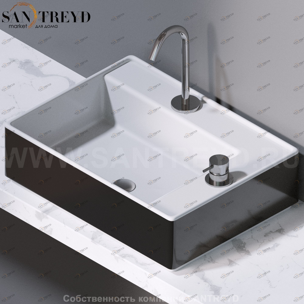 L640204 Накладная раковина на столешницу  прямоугольная A. e T. Italia Fly AeT ITALIA