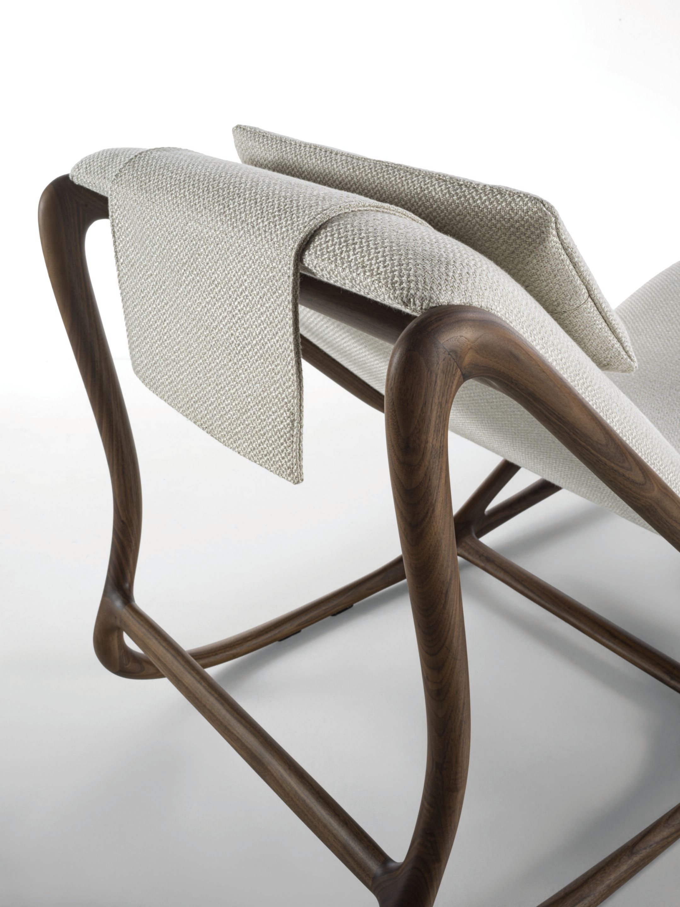 Съемный шезлонг из массива грецкого ореха и ткани Porada двадцать четыре ARCH-00153124 - Вид №5