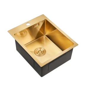 91388771 Врезная мойка Milacio MC.77468 51x41x21 см нержавеющая сталь цвет золотой STLM-1460877