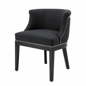 Стул обеденный полукруглый черный Boca Grande от Eichholtz EICHHOLTZ  247295 Черный