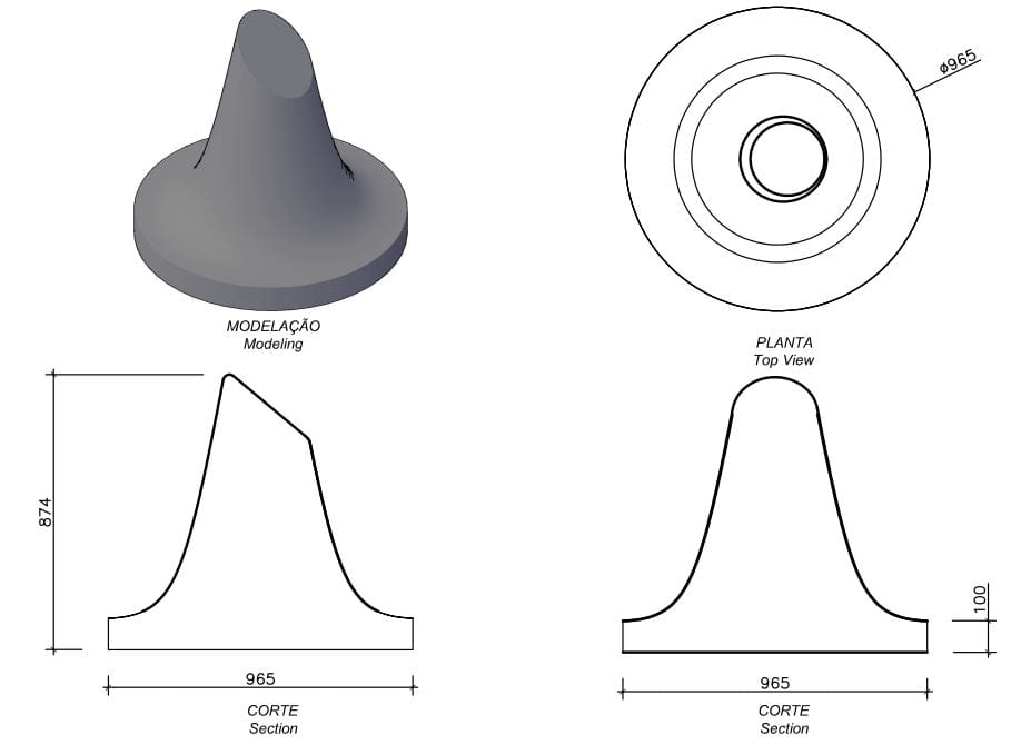 Бетонное наружное сиденье amop Landscapes ARCH-00030159 - Вид №2