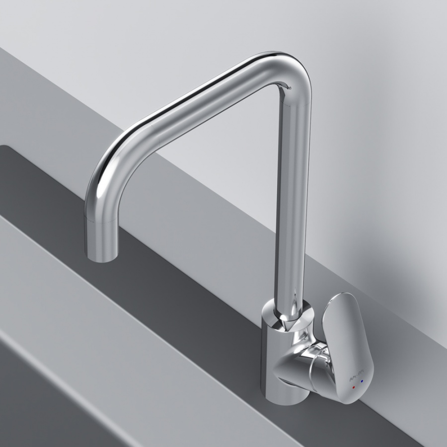 F8006000 смеситель для кухни G-образный излив хром шт. AM.PM Like - Вид №3